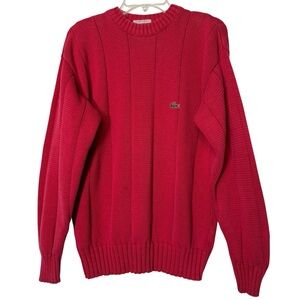Vintage IZOD Lacoste Red Cotton Crewneck Sweater | Men’s M